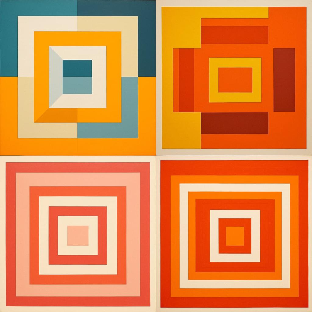 Josef Albers style, Midjourney V5.2, render 1 of 4