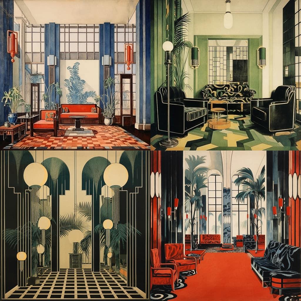 Josef Hoffmann style, Midjourney V5.2, render 1 of 4