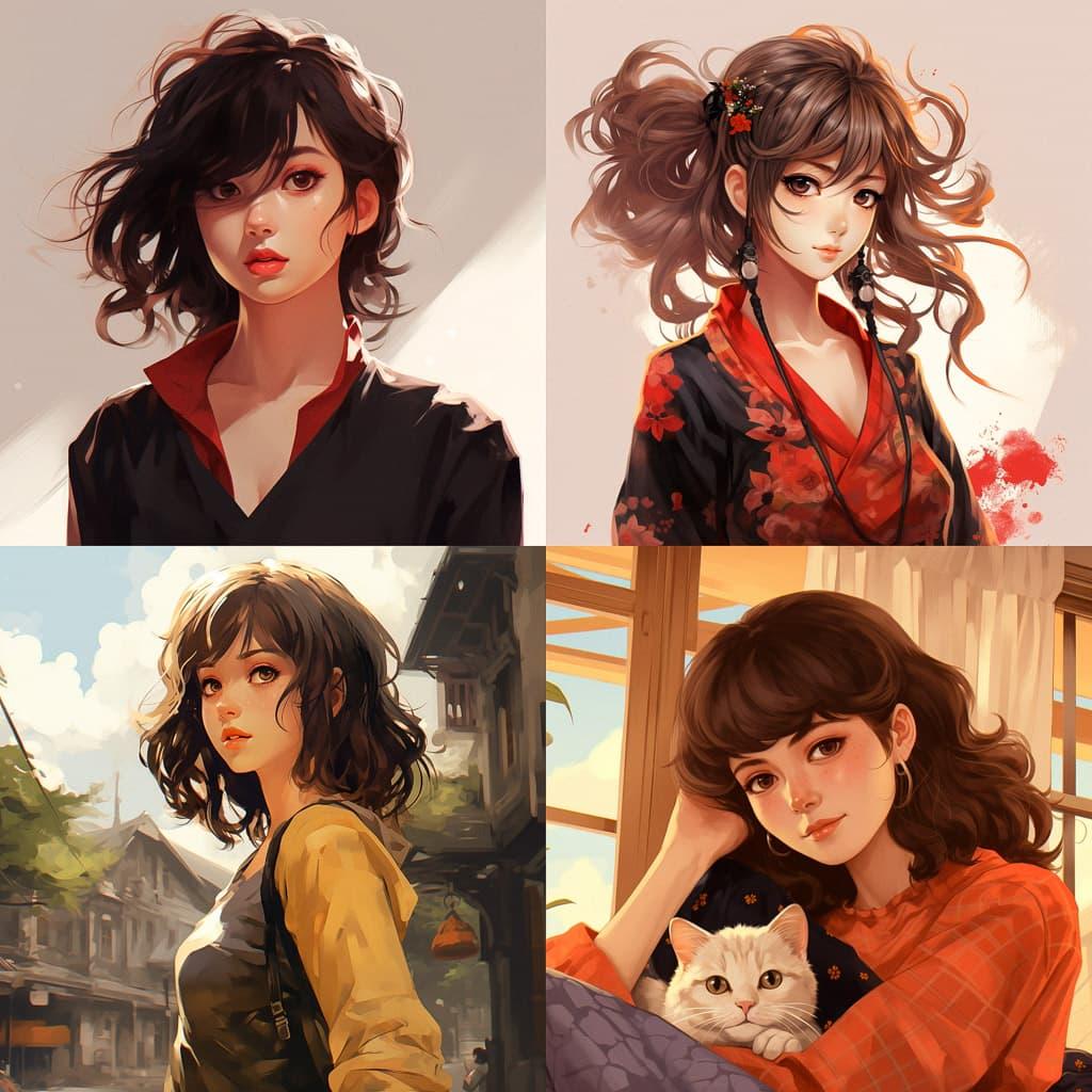Josei anime style style, Midjourney V5.2, render 1 of 4