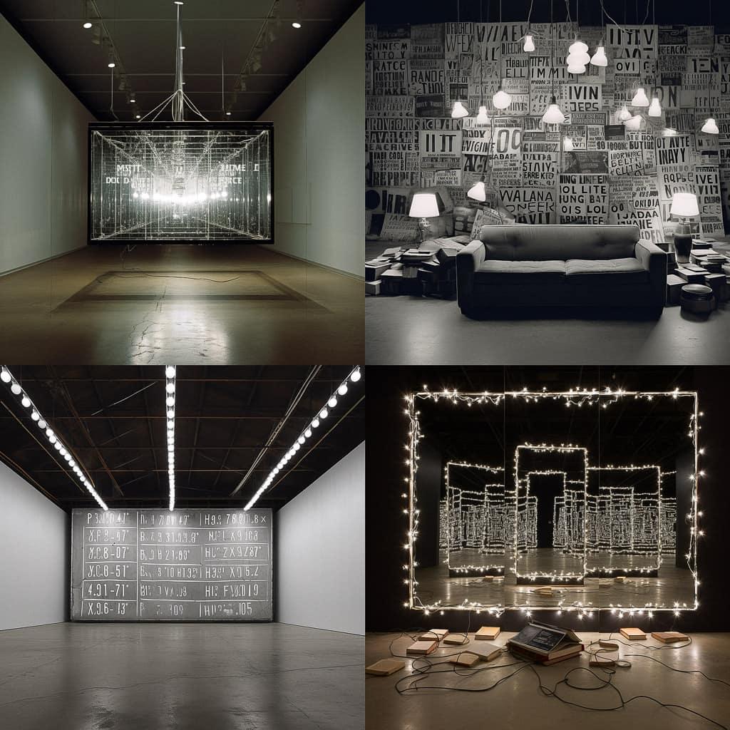 Joseph Kosuth style, Midjourney V5.2, render 1 of 4