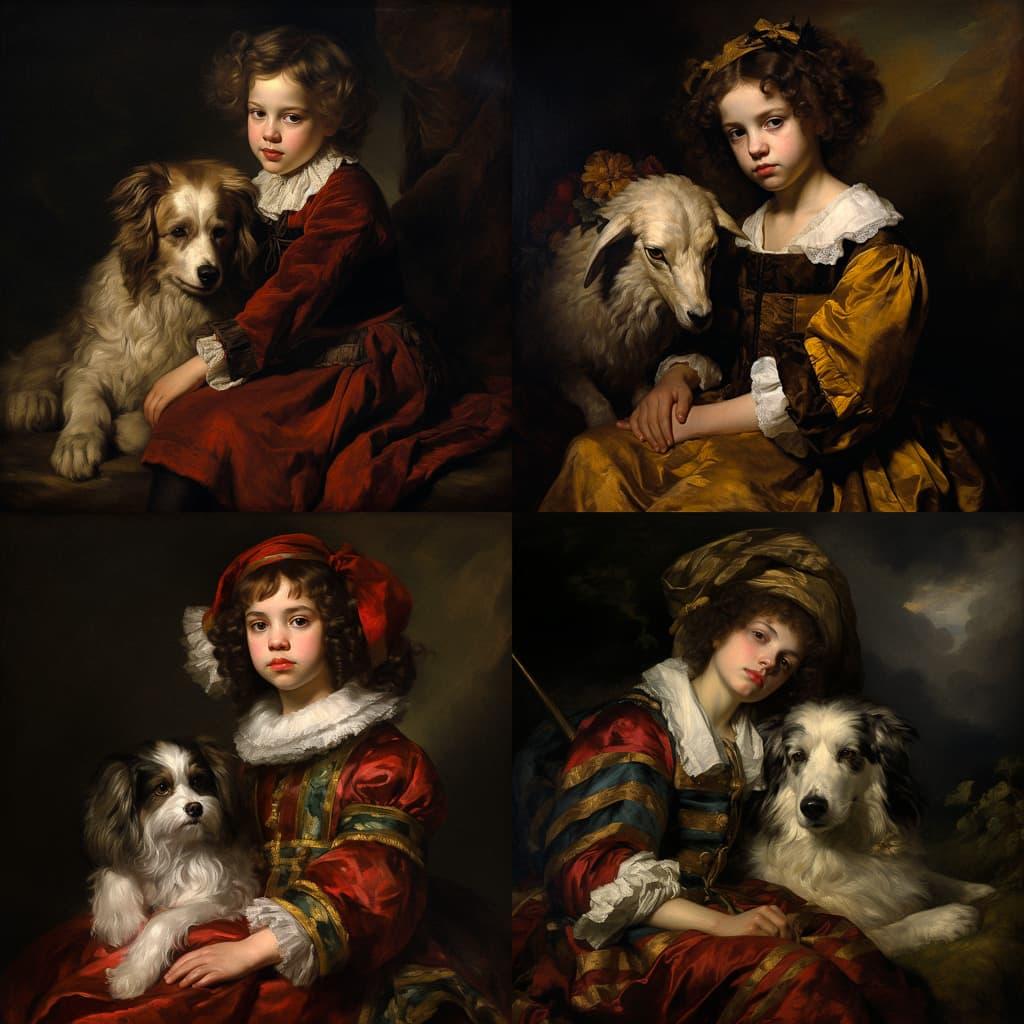Joshua Reynolds style, Midjourney V5.2, render 1 of 4