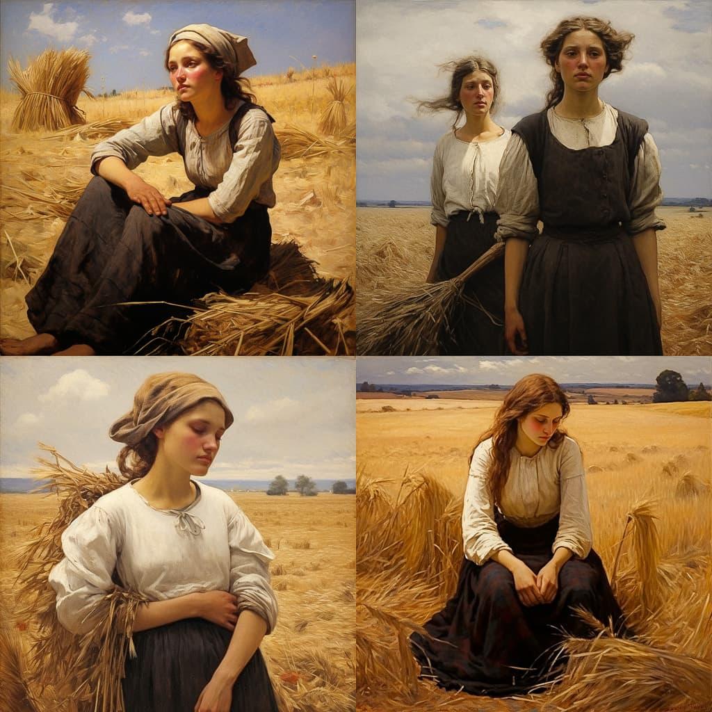 Jules Breton style, Midjourney V5.2, render 1 of 4