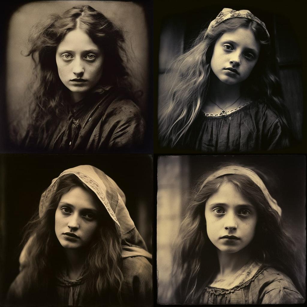 Julia Margaret Cameron style, Midjourney V5.2, render 1 of 4