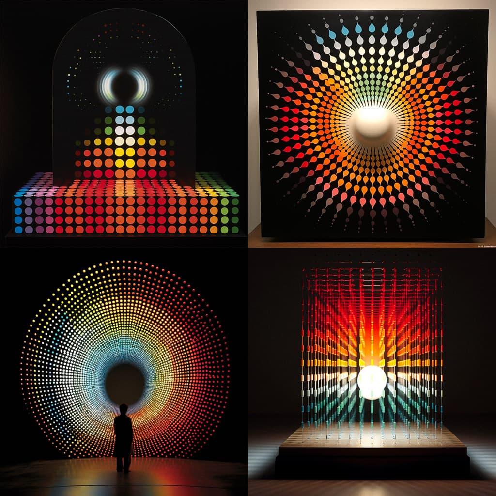 Julio Le Parc style, Midjourney V5.2, render 1 of 4