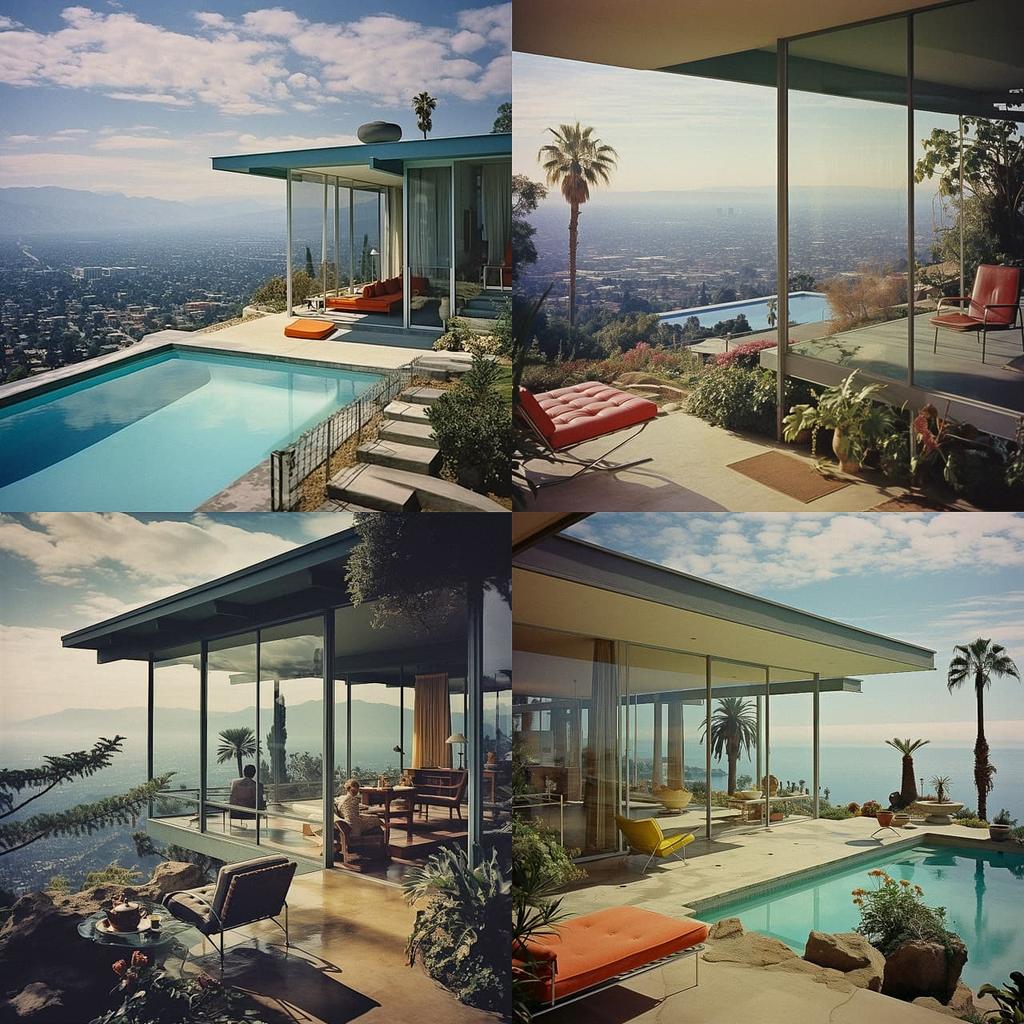 Julius Shulman style, Midjourney V5.2, render 1 of 4