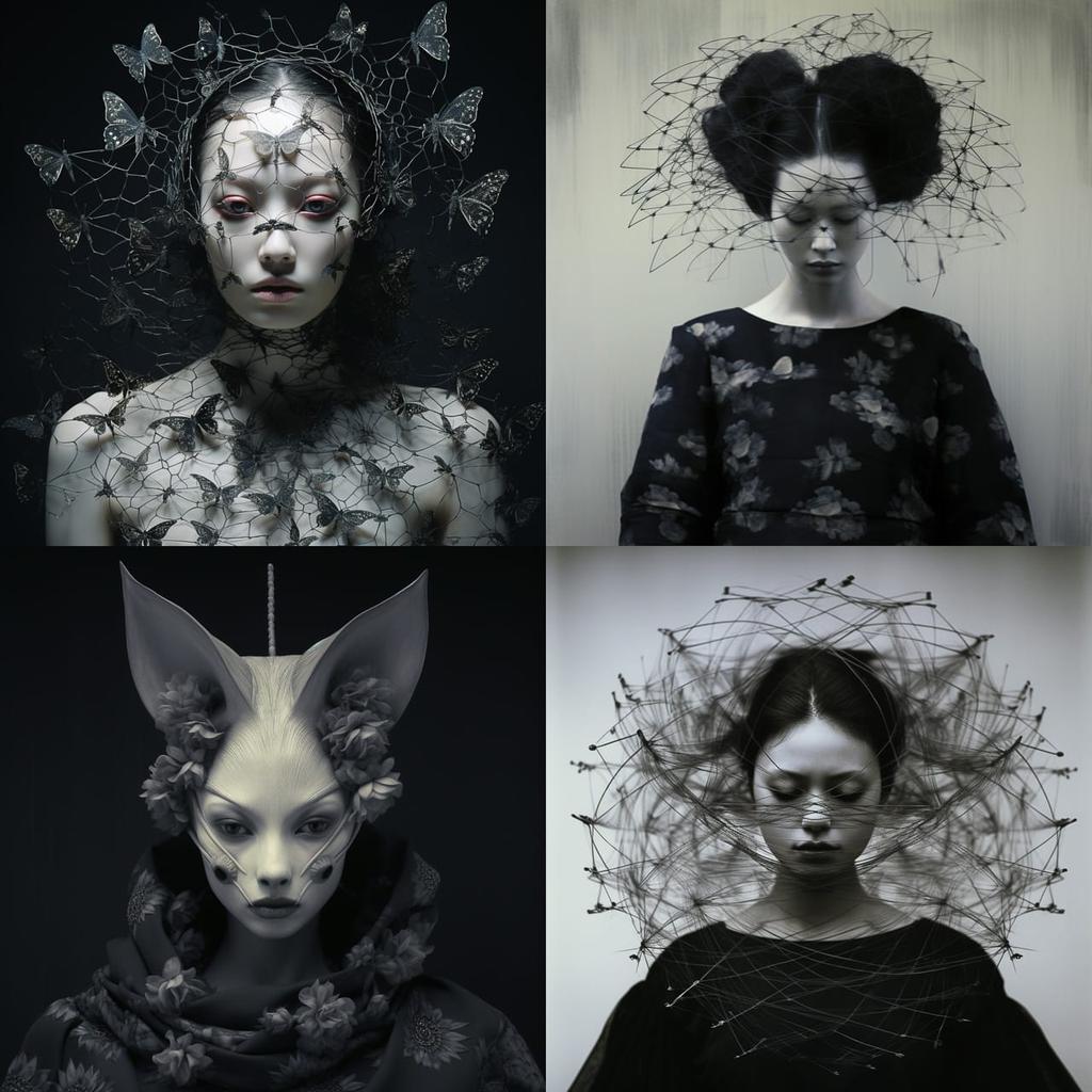 Kansuke Yamamoto style, Midjourney V5.2, render 1 of 4