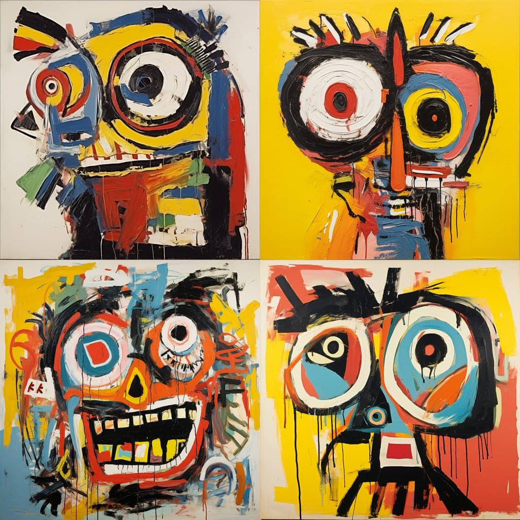 Karel Appel style, Midjourney V5.2, render 1 of 4