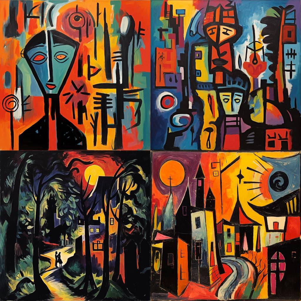 Karl Schmidt-Rottluff style, Midjourney V5.2, render 1 of 4