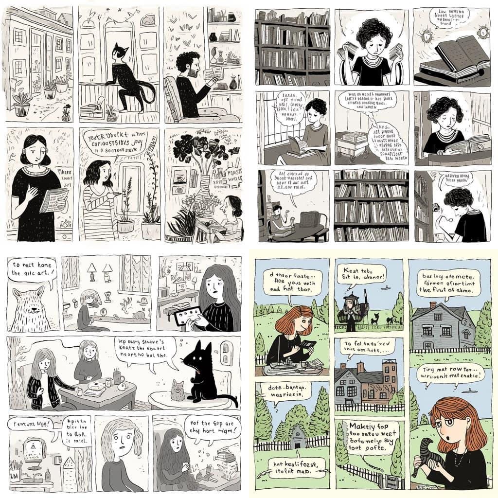 Kate Beaton style, Midjourney V5.2, render 1 of 4