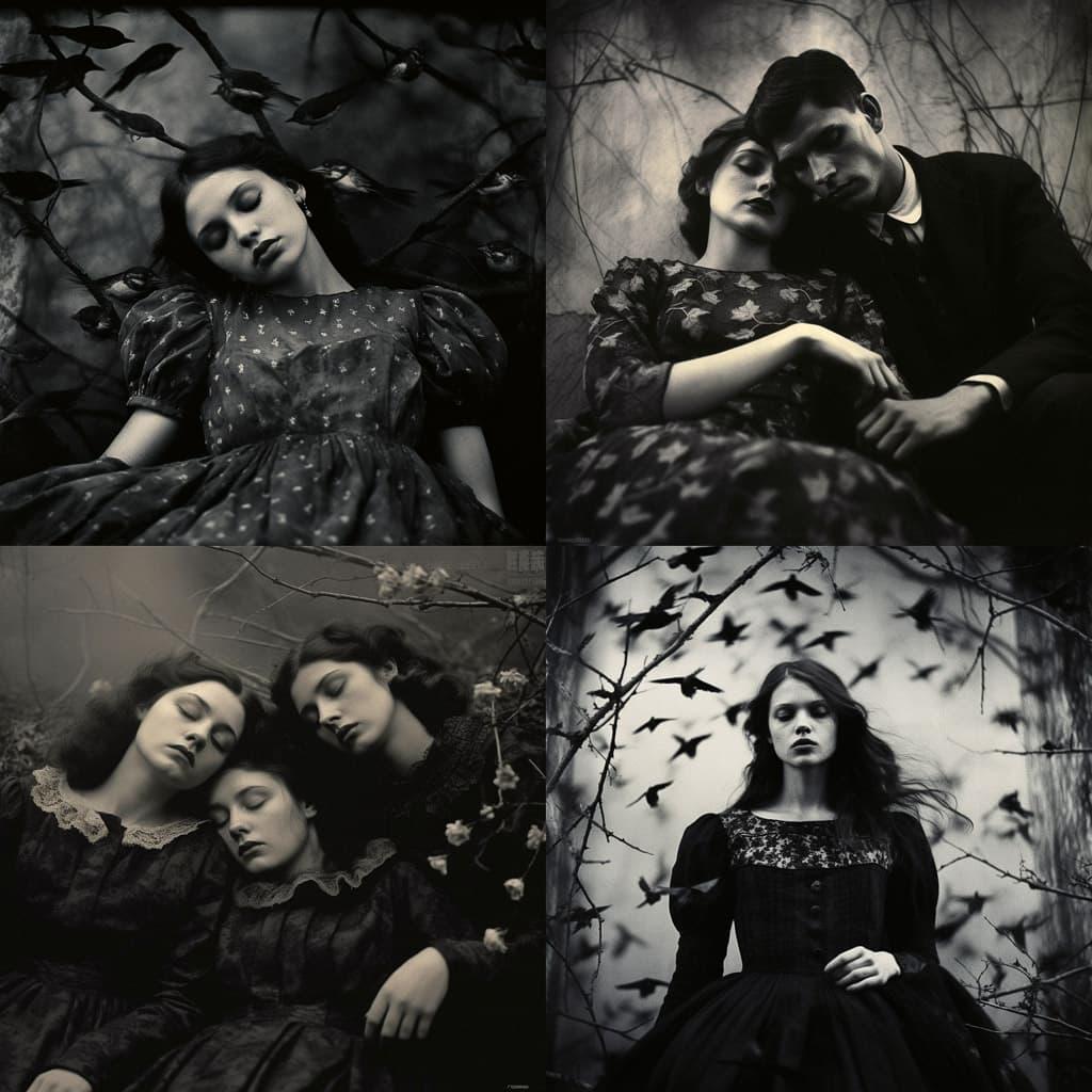 Kati Horna style, Midjourney V5.2, render 1 of 4