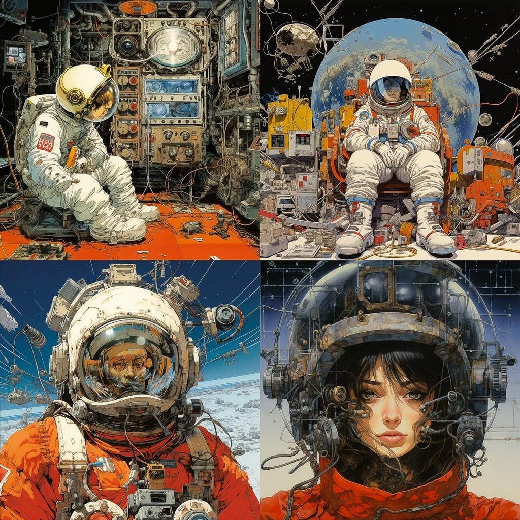 Katsuhiro Otomo style, Midjourney V5.2, render 1 of 4