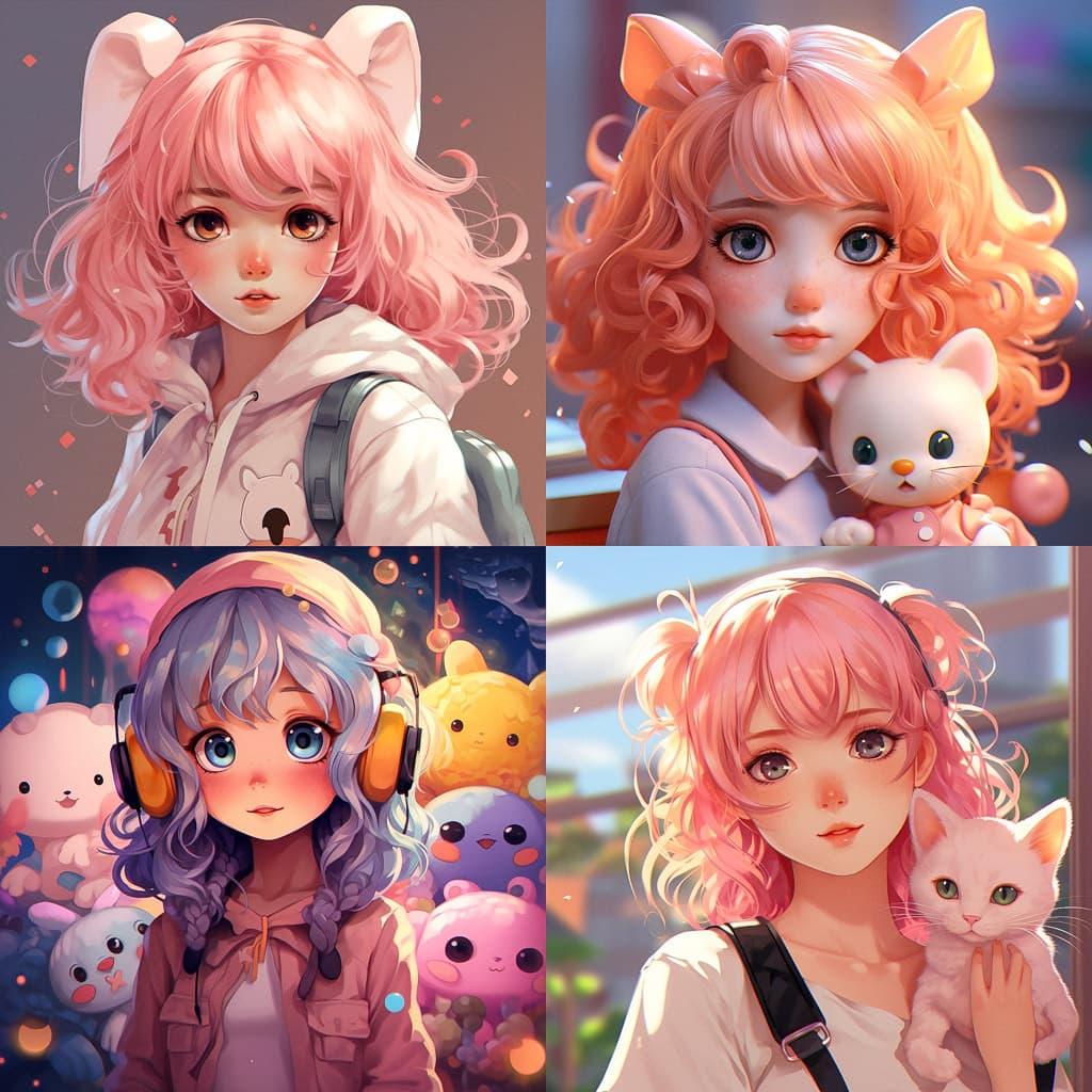 Kawaii anime style style, Midjourney V5.2, render 1 of 4