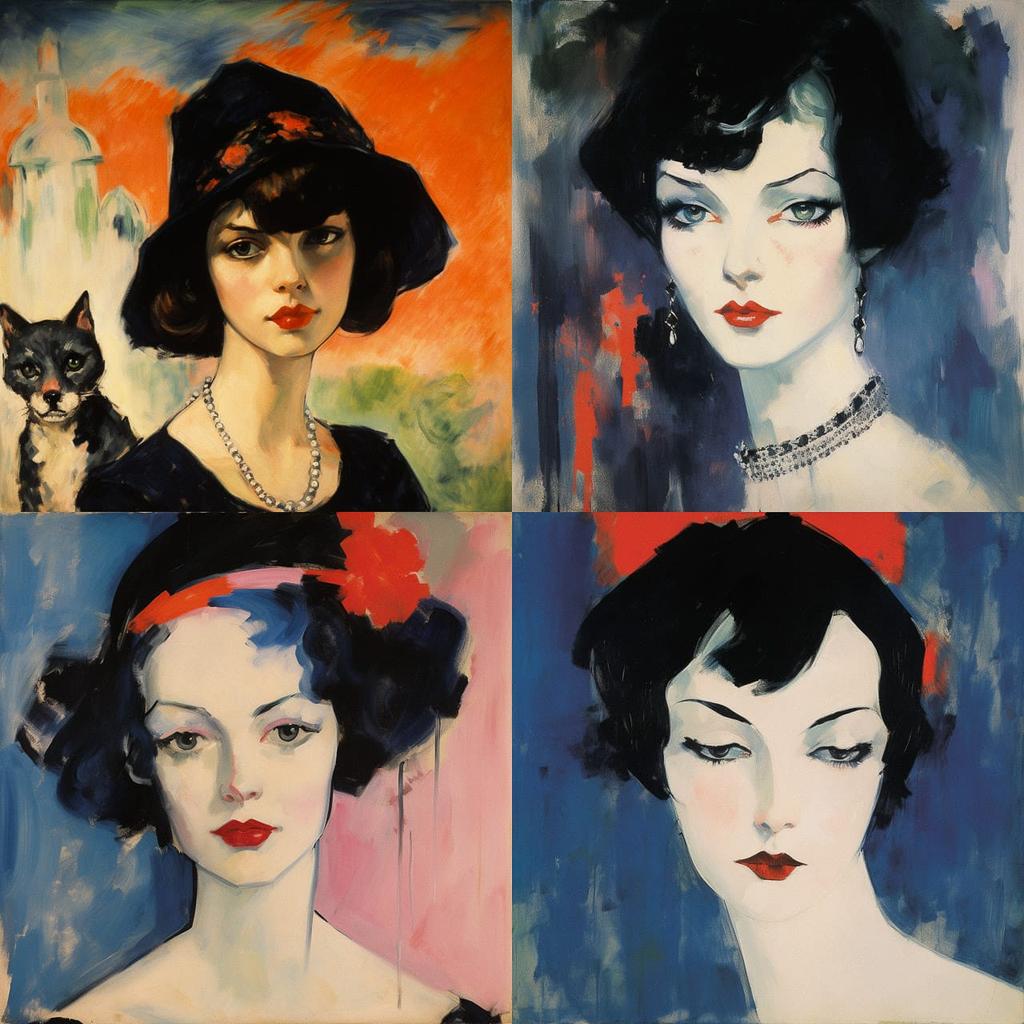 Kees van Dongen style, Midjourney V5.2, render 1 of 4