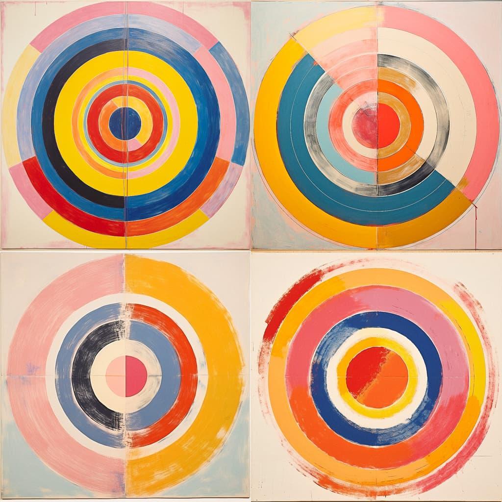 Kenneth Noland style, Midjourney V5.2, render 1 of 4