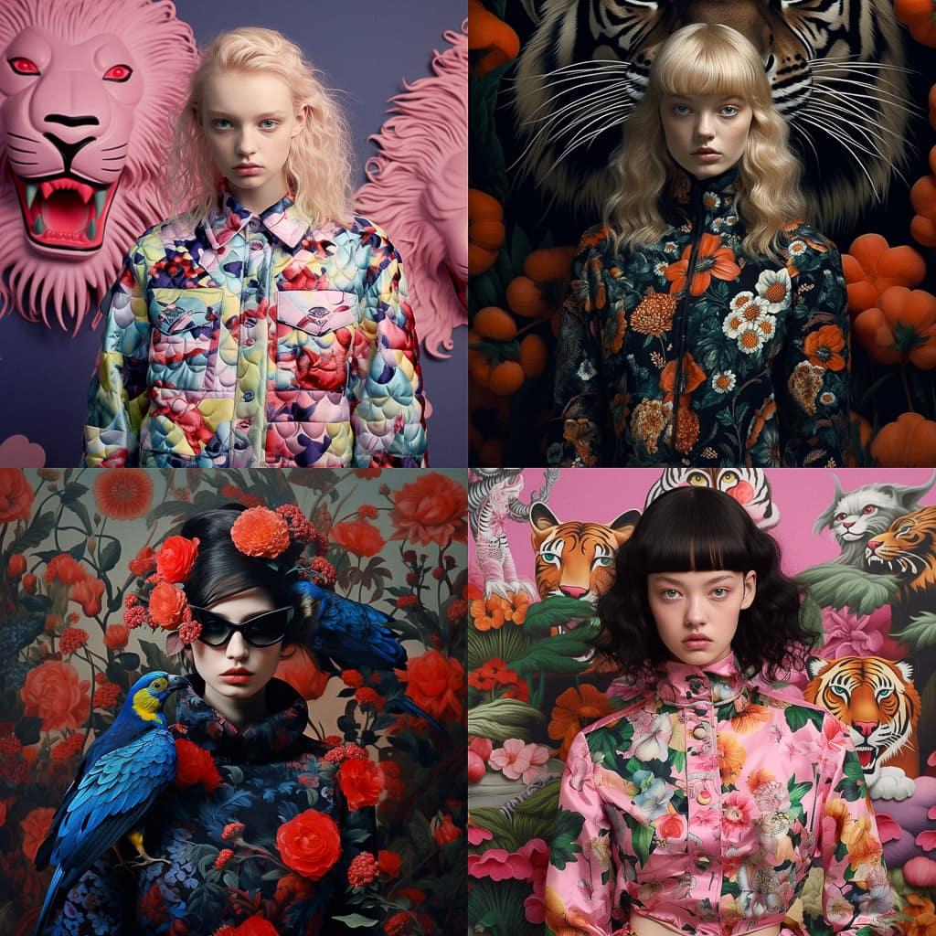 Kenzo style, Midjourney V5.2, render 1 of 4