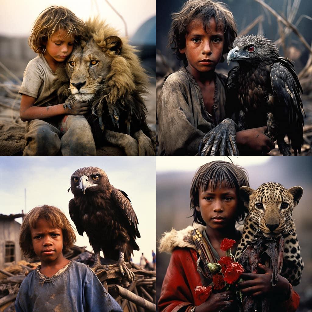 Kevin Carter style, Midjourney V5.2, render 1 of 4