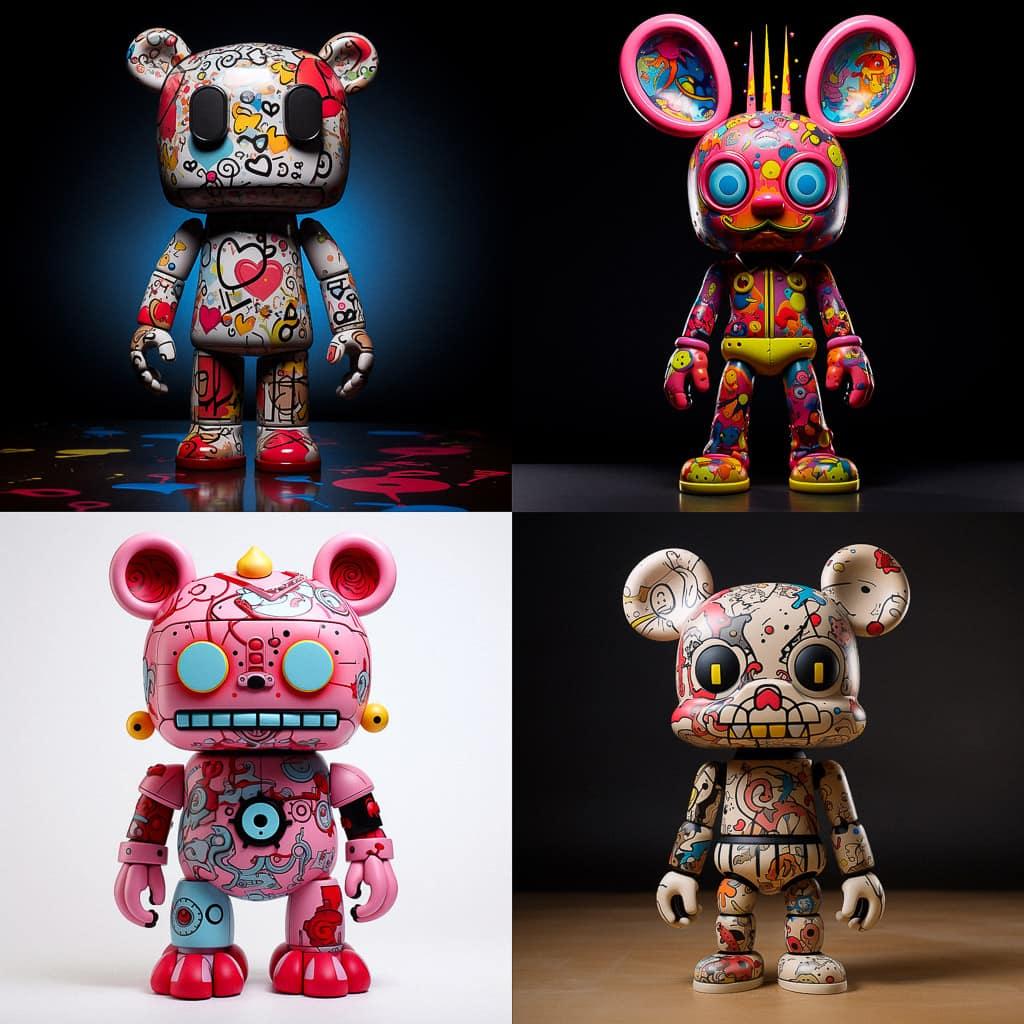 Kidrobot style, Midjourney V5.2, render 1 of 4