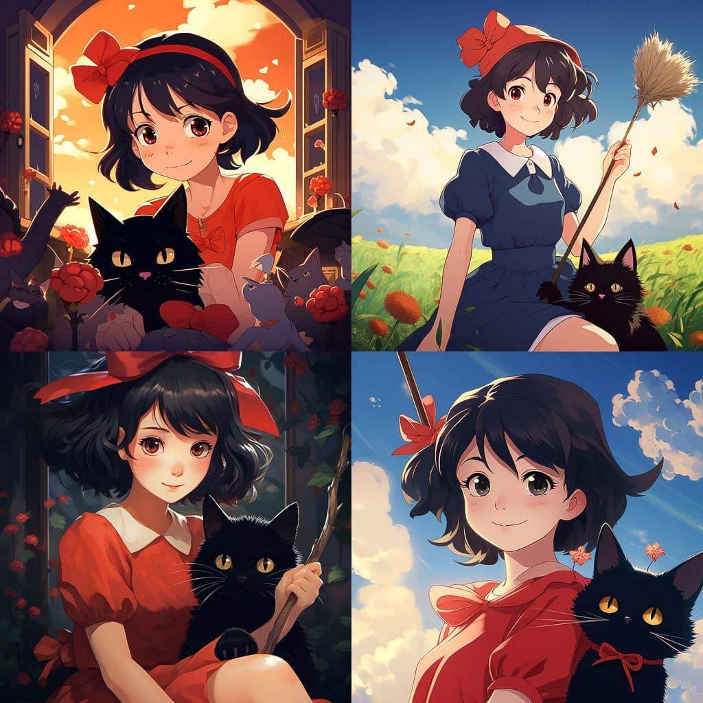 Kiki's Delivery Service style, Midjourney V5.2, render 1 of 4