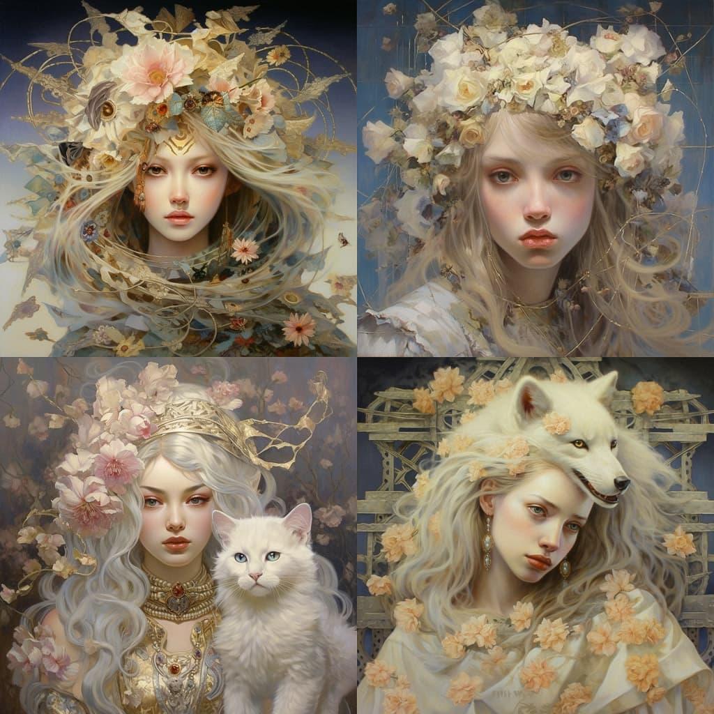 Kinuko Y. Craft style, Midjourney V5.2, render 1 of 4