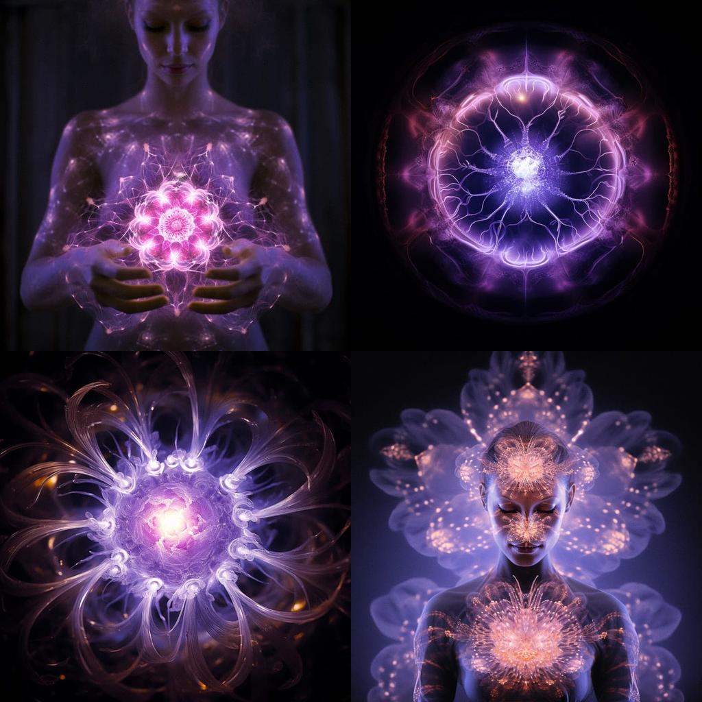 Kirlian photography style, Midjourney V5.2, render 1 of 4