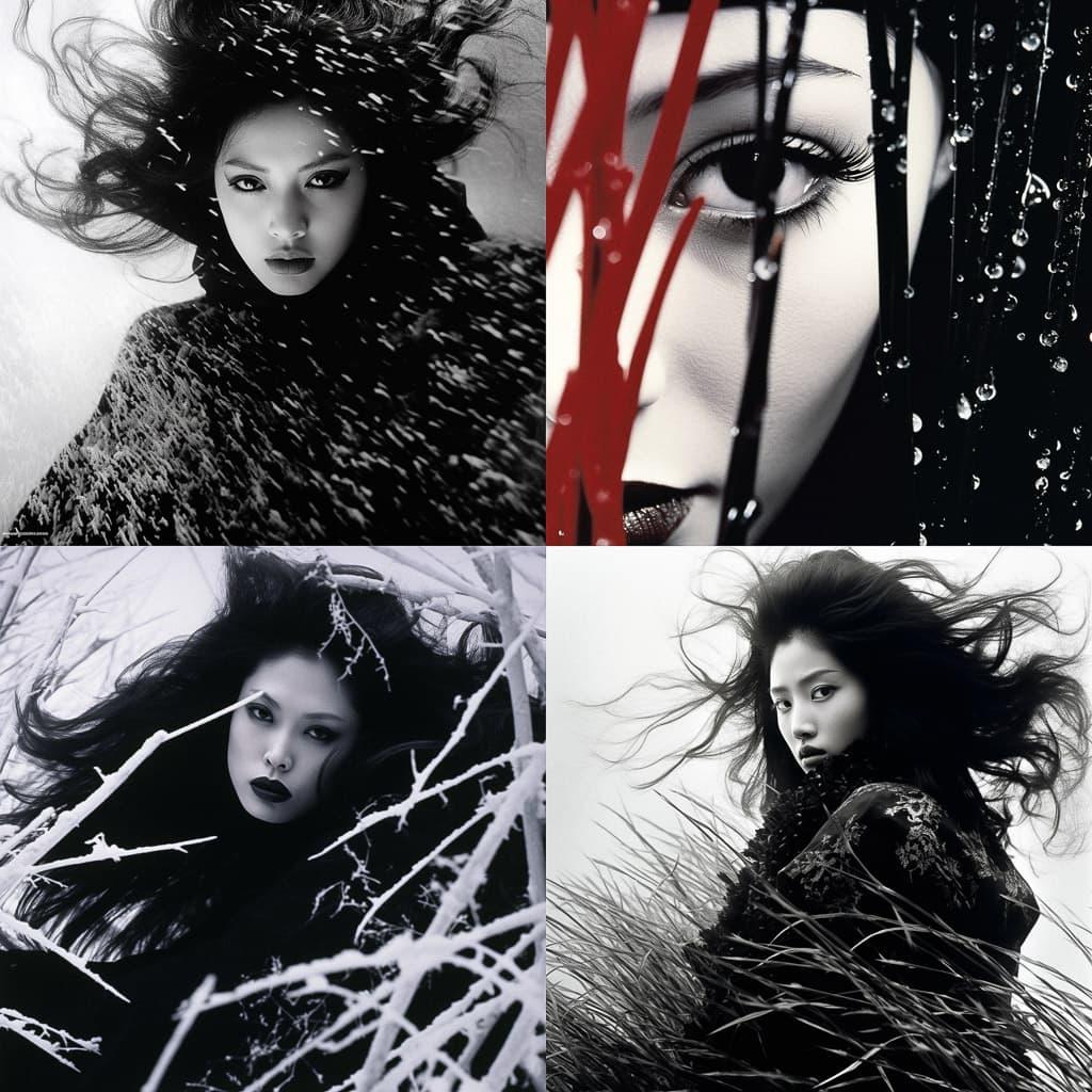 Kishin Shinoyama style, Midjourney V5.2, render 1 of 4