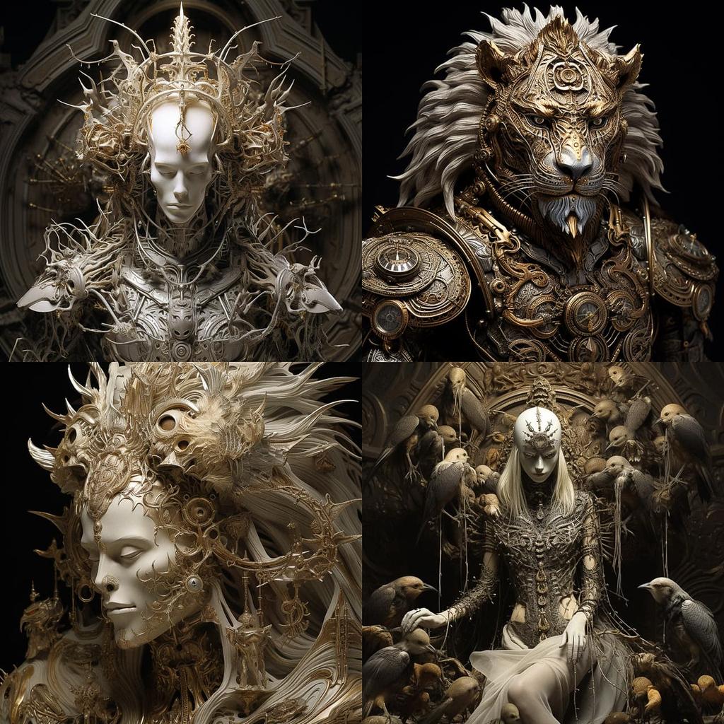 Kris Kuksi style, Midjourney V5.2, render 1 of 4