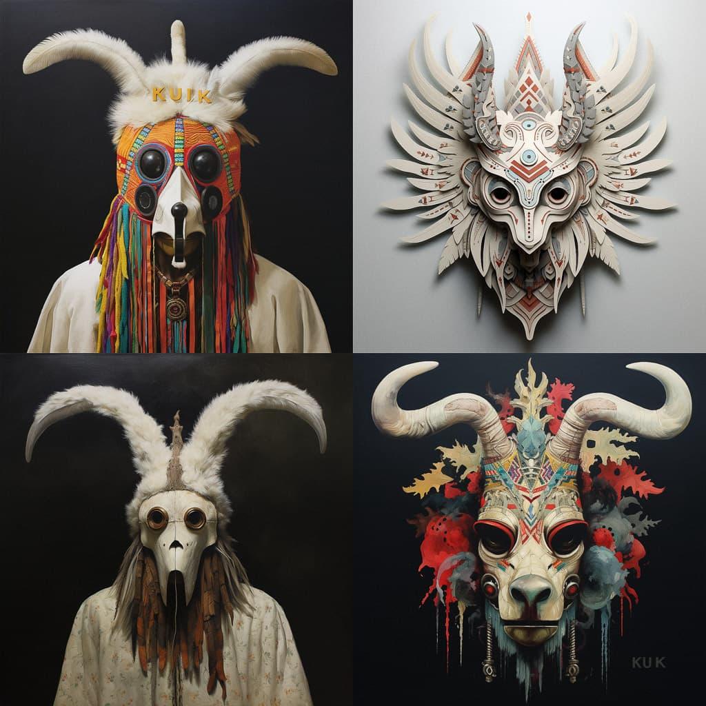 Kukeri style, Midjourney V5.2, render 1 of 4