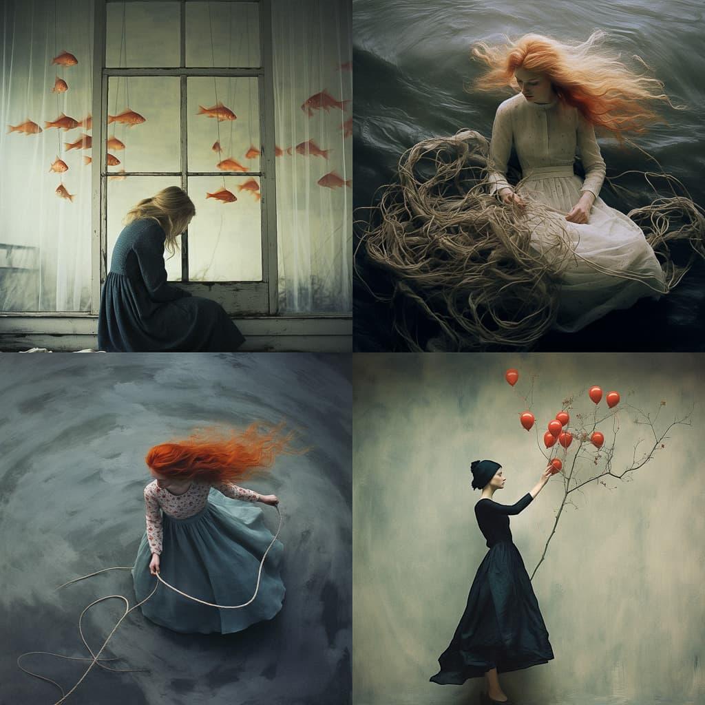 Kylli Sparre style, Midjourney V5.2, render 1 of 4