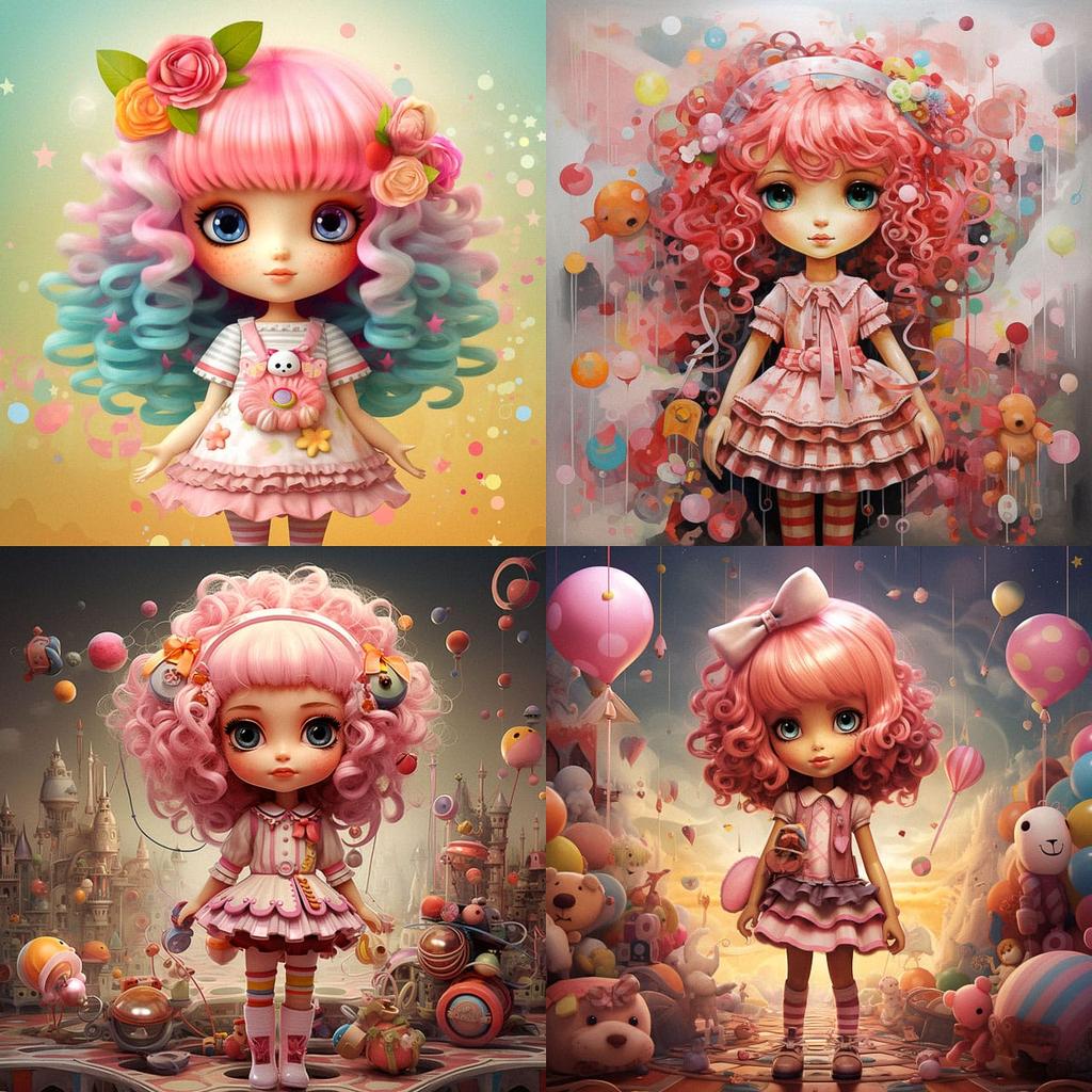 Lalaloopsy style, Midjourney V5.2, render 1 of 4