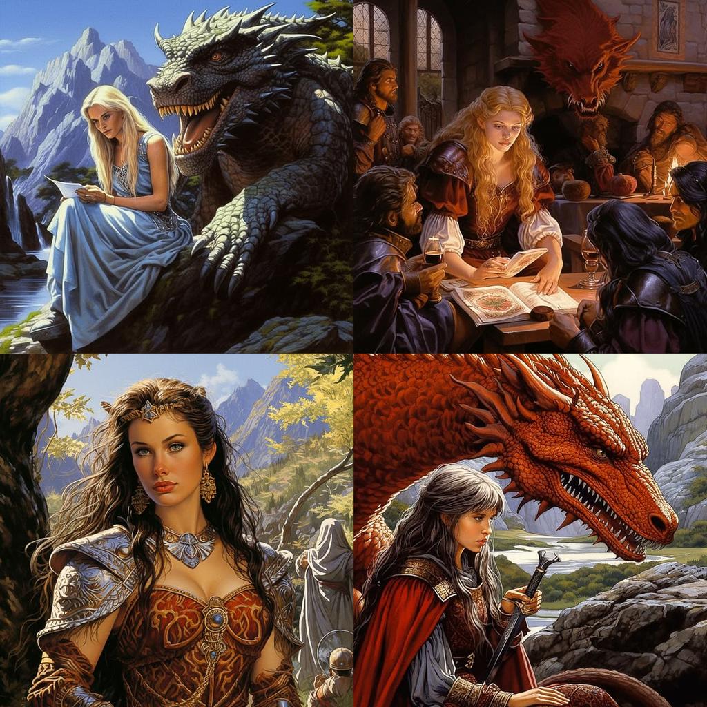 Larry Elmore style, Midjourney V5.2, render 1 of 4