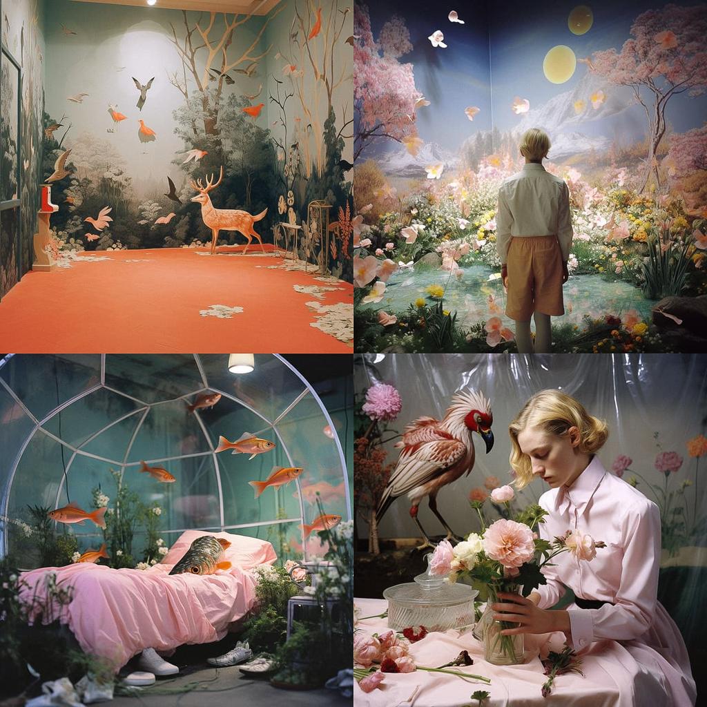 Laure Prouvost style, Midjourney V5.2, render 1 of 4