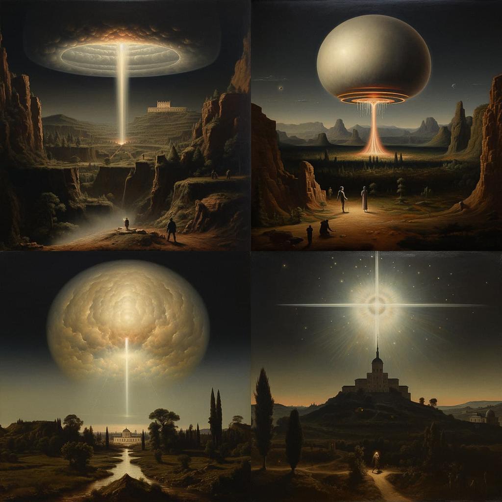 Laurent Grasso style, Midjourney V5.2, render 1 of 4