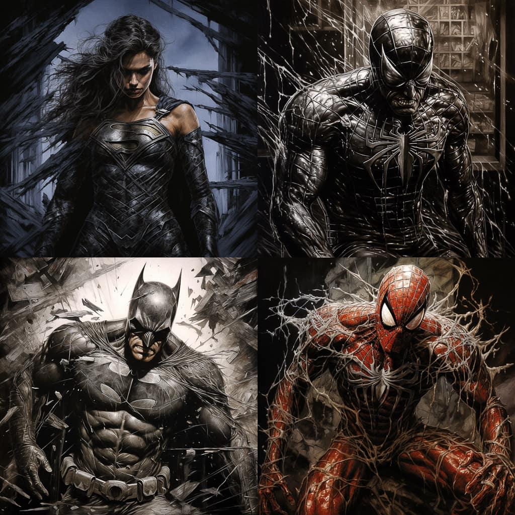 Lee Bermejo style, Midjourney V5.2, render 1 of 4