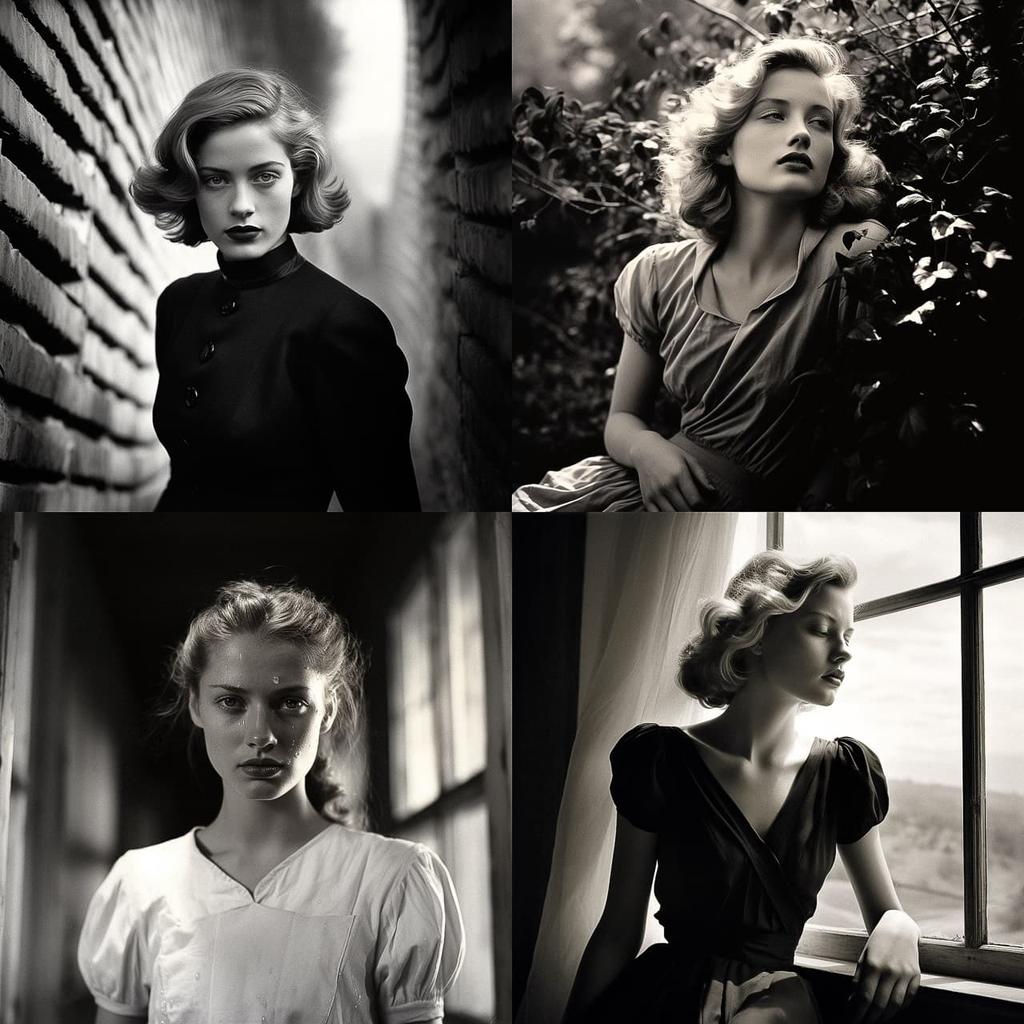 Lee Miller style, Midjourney V5.2, render 1 of 4