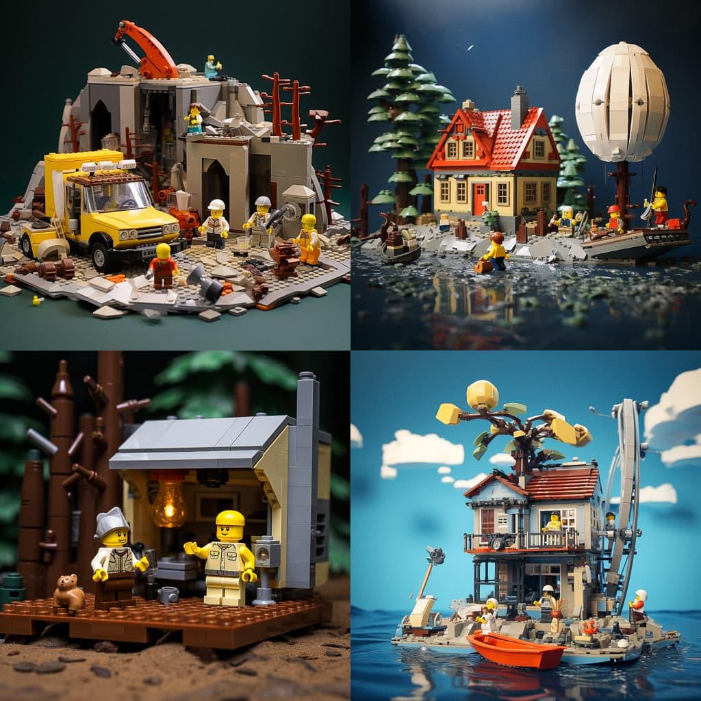 LEGO style style, Midjourney V5.2, render 1 of 4
