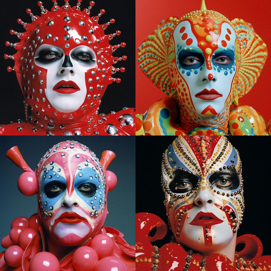 Leigh Bowery style, Midjourney V5.2, render 1 of 4