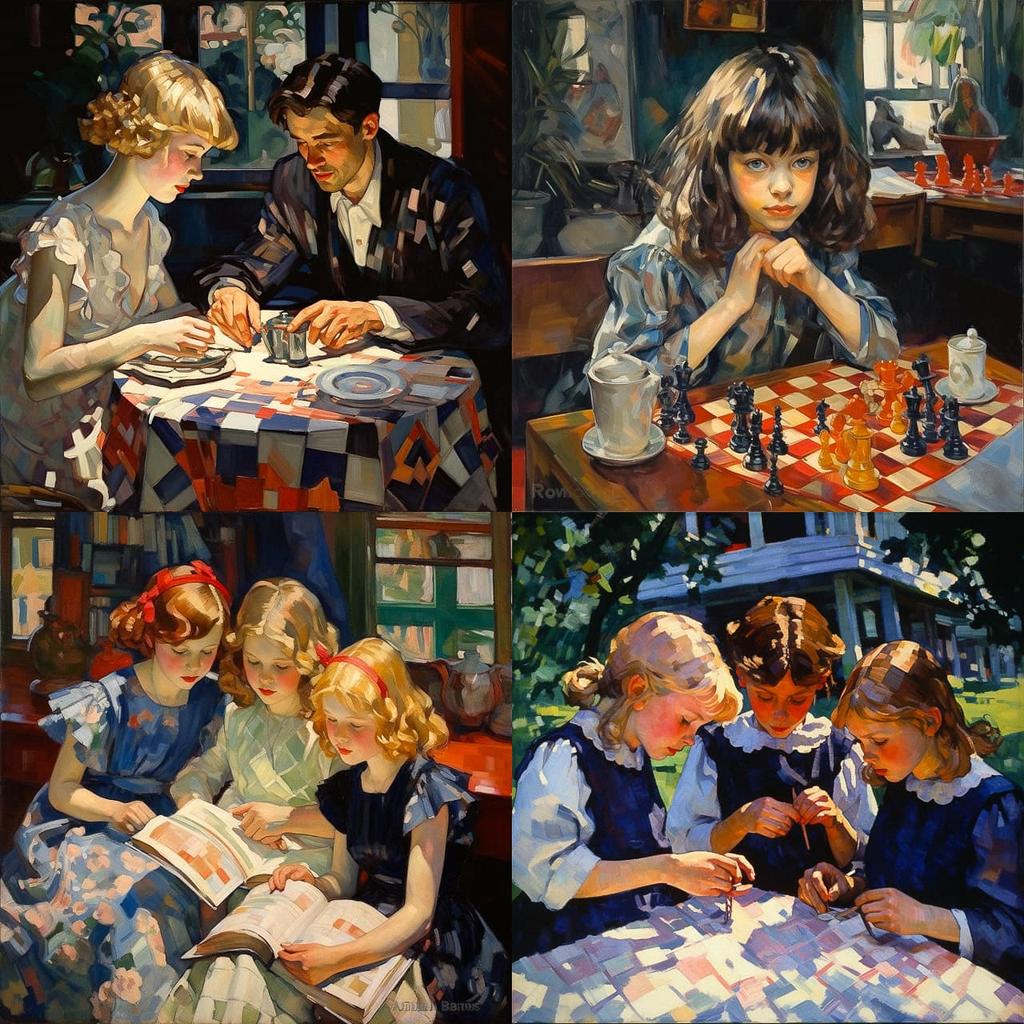 Leo Putz style, Midjourney V5.2, render 1 of 4