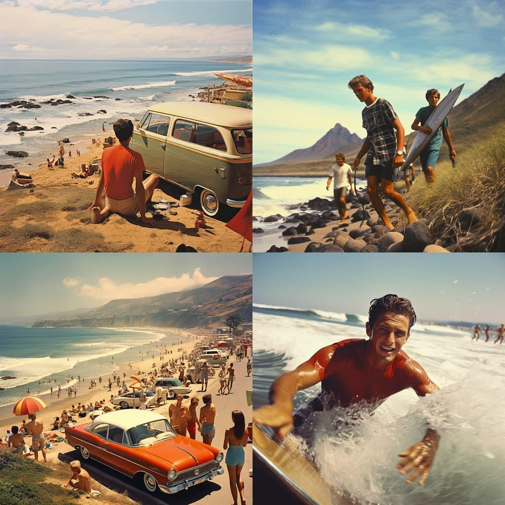 LeRoy Grannis style, Midjourney V5.2, render 1 of 4