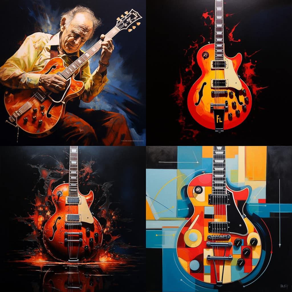 Les Paul style, Midjourney V5.2, render 1 of 4