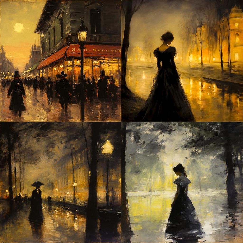 Lesser Ury style, Midjourney V5.2, render 1 of 4