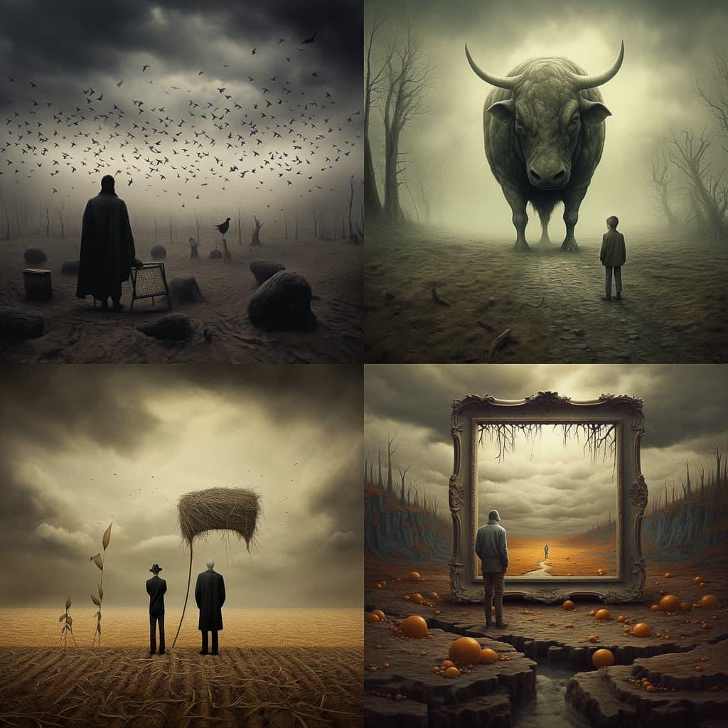 Leszek Bujnowski style, Midjourney V5.2, render 1 of 4