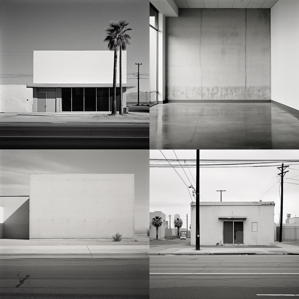 Lewis Baltz style, Midjourney V5.2, render 1 of 4