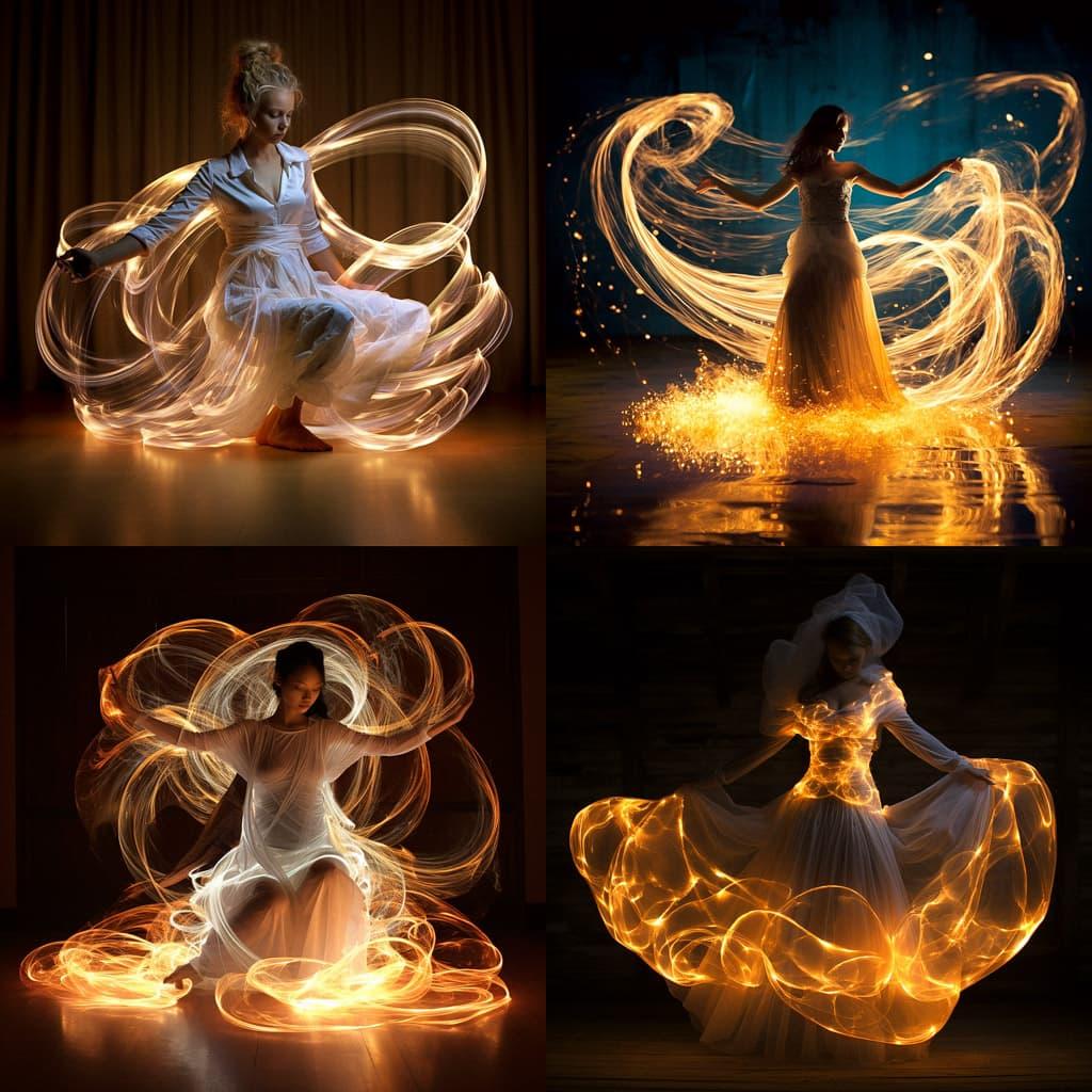 Light painting style, Midjourney V5.2, render 1 of 4
