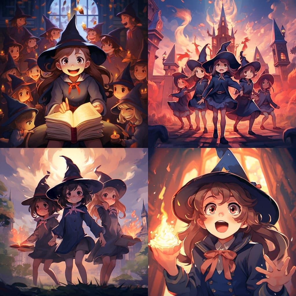 Little Witch Academia style, Midjourney V5.2, render 1 of 4
