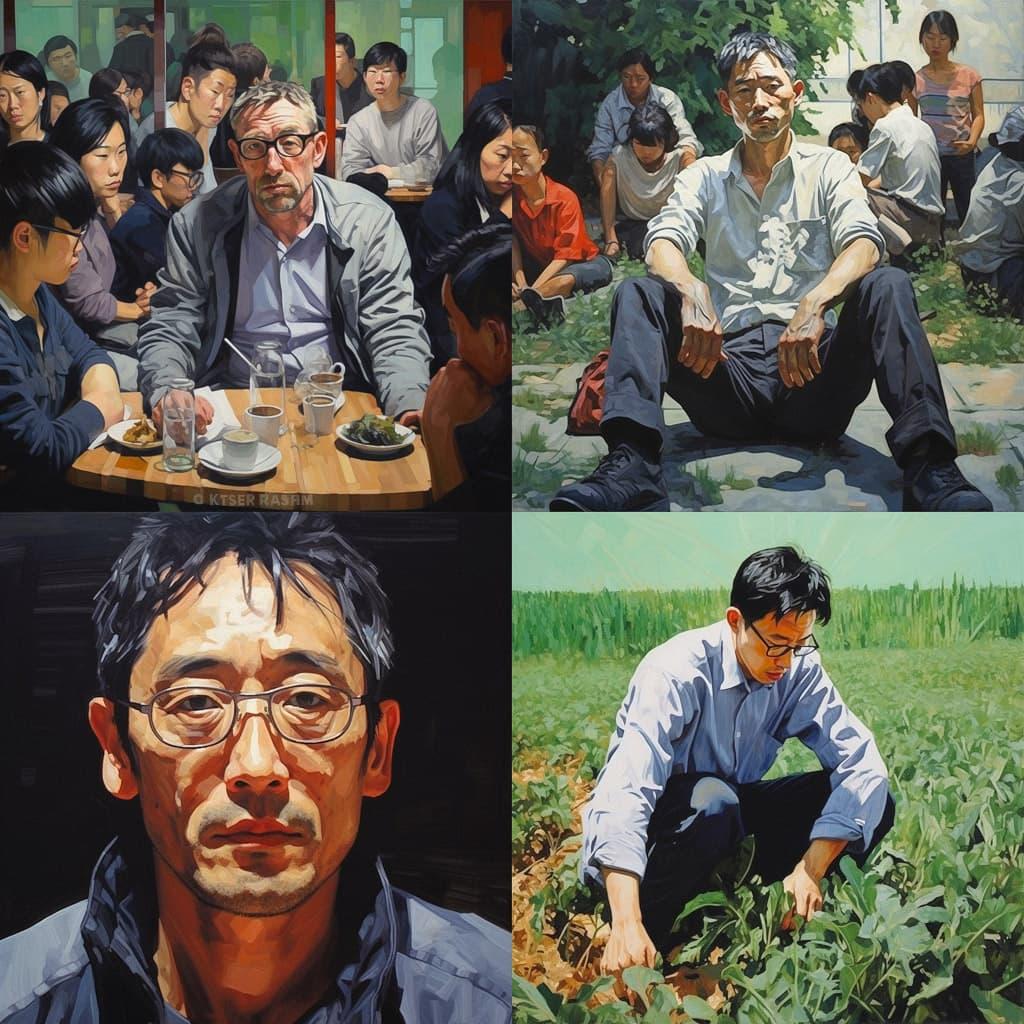 Liu Xiaodong style, Midjourney V5.2, render 1 of 4