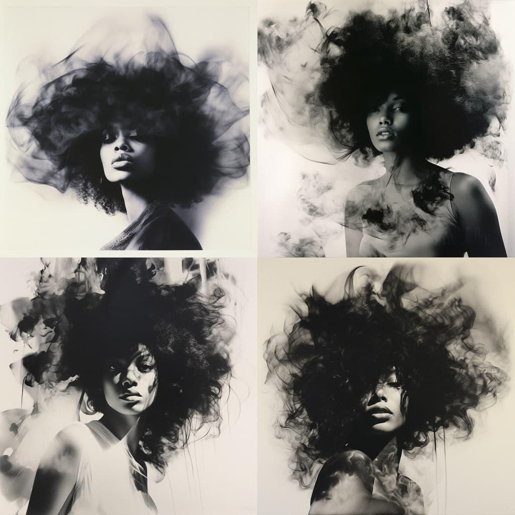 Lorna Simpson style, Midjourney V5.2, render 1 of 4