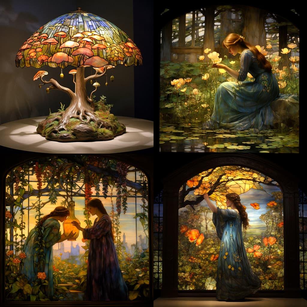 Louis Comfort Tiffany style, Midjourney V5.2, render 1 of 4