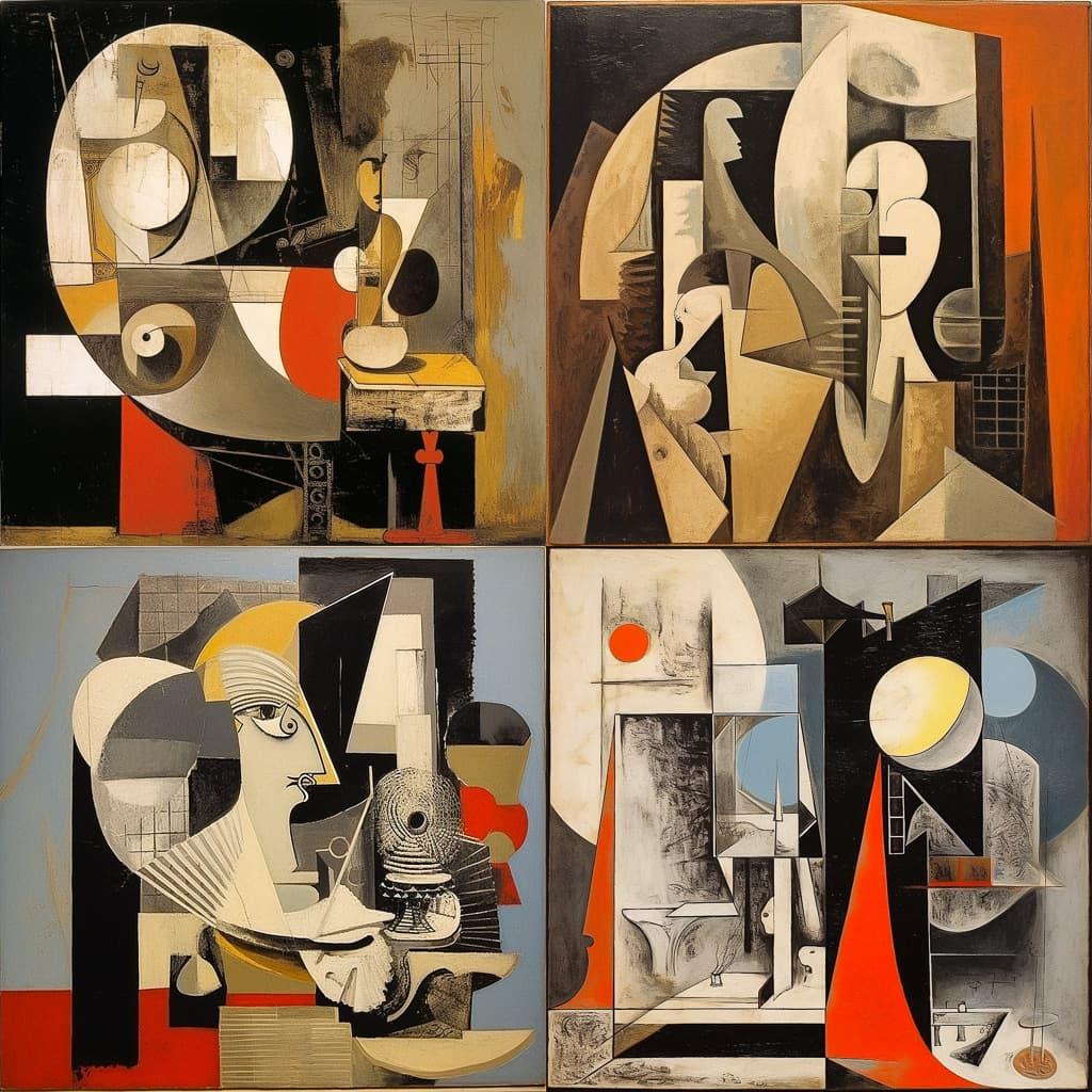 Louis Marcoussis style, Midjourney V5.2, render 1 of 4