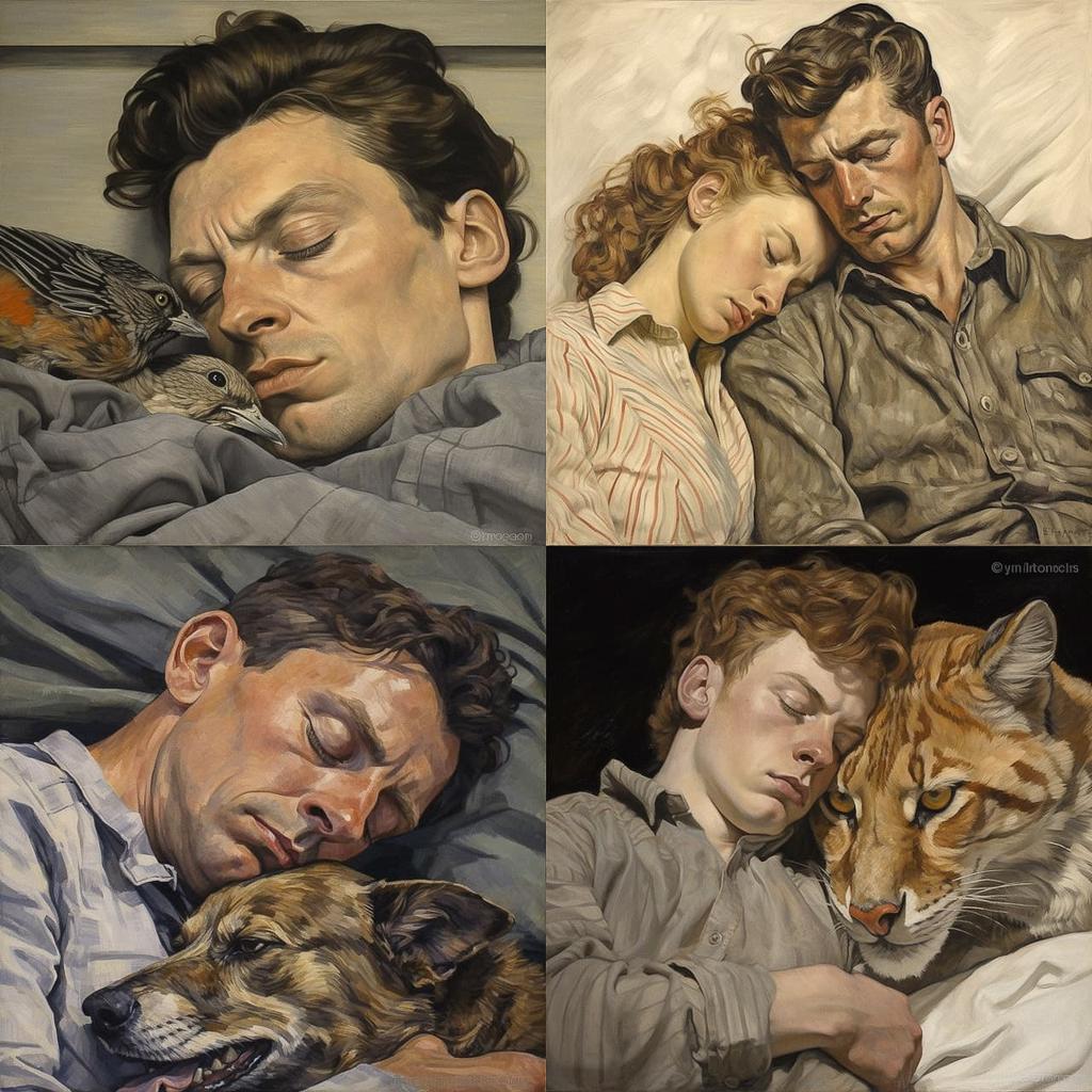 Lucian Freud style, Midjourney V5.2, render 1 of 4