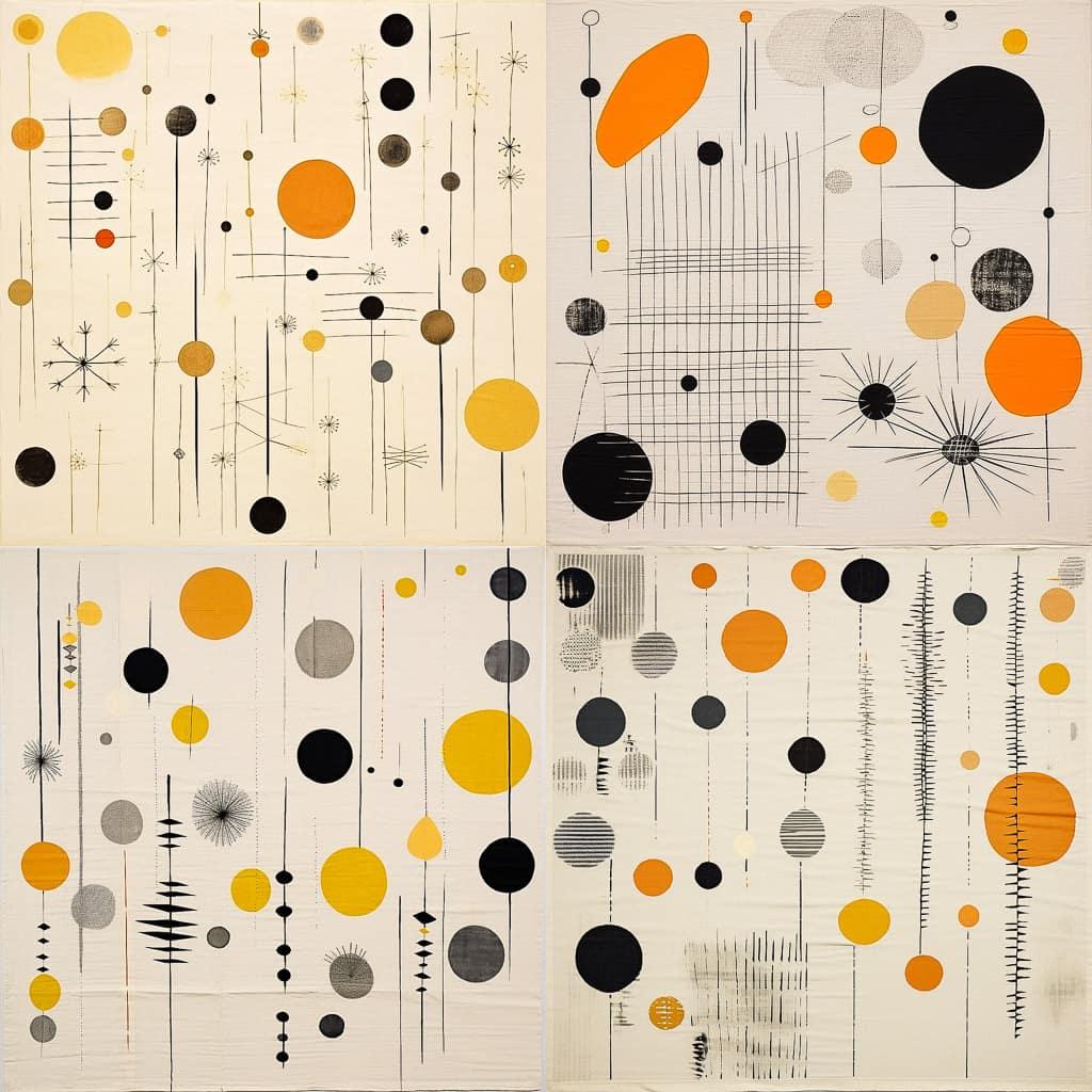 Lucienne Day style, Midjourney V5.2, render 1 of 4
